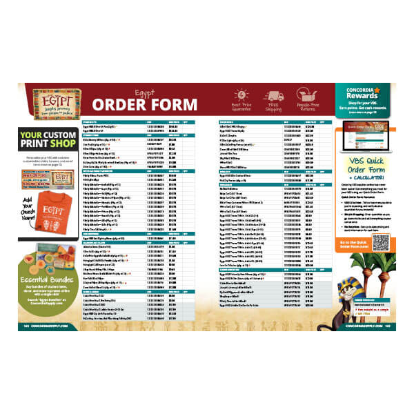 Egypt VBS Order Form