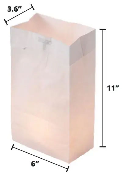 Luminaria Bag Dimensions