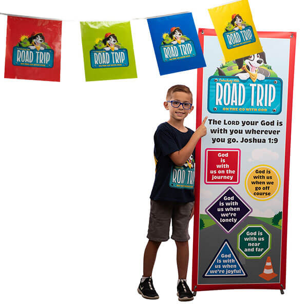 Road Trip String Flags & Theme Banner