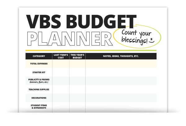 VBS Budget Planner