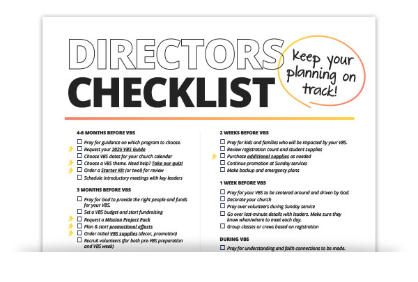 Directors Checklist